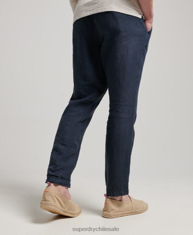 hombres Superdry Armada joggers de lino sobreteñido 2R68Z100