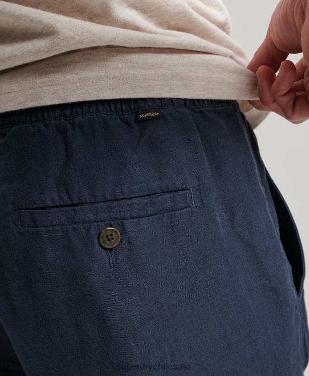 hombres Superdry Armada joggers de lino sobreteñido 2R68Z100