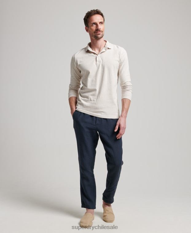 hombres Superdry Armada joggers de lino sobreteñido 2R68Z100