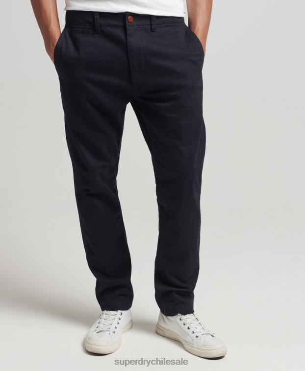 hombres Superdry Armada pantalones chinos slim de oficial 2R68Z6467