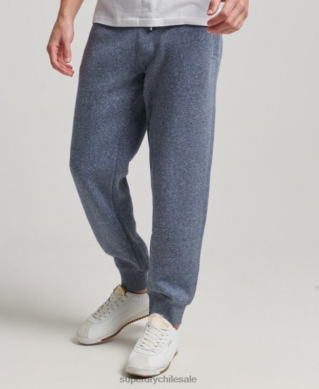 hombres Superdry azul joggers con logo bordado 2R68Z6484