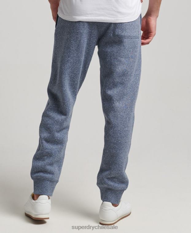 hombres Superdry azul joggers con logo bordado 2R68Z6484