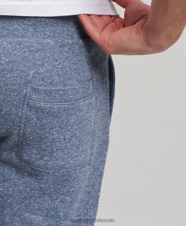 hombres Superdry azul joggers con logo bordado 2R68Z6484