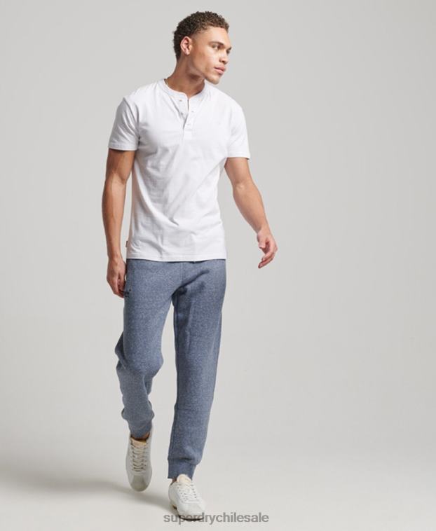 hombres Superdry azul joggers con logo bordado 2R68Z6484
