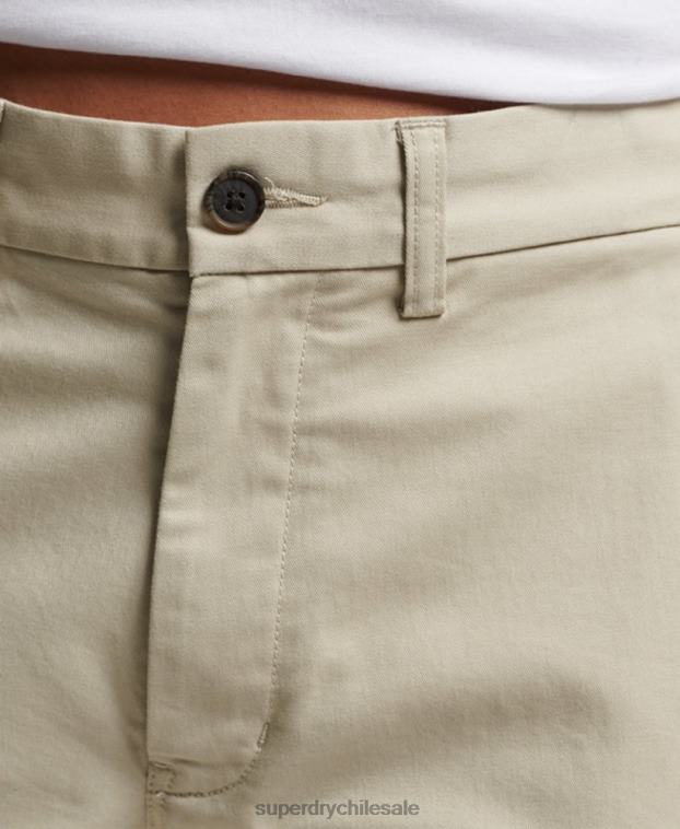 hombres Superdry beige chinos ajustados tapered elásticos 2R68Z69
