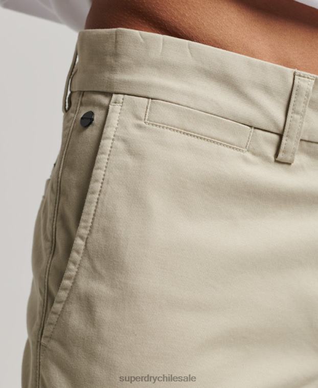 hombres Superdry beige chinos ajustados tapered elásticos 2R68Z69