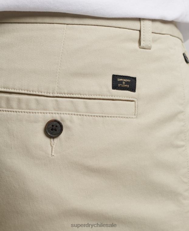 hombres Superdry beige chinos ajustados tapered elásticos 2R68Z69