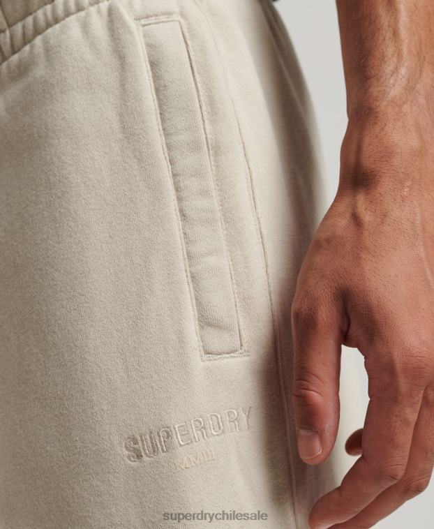 hombres Superdry beige joggers Code con micrologo 2R68Z6366