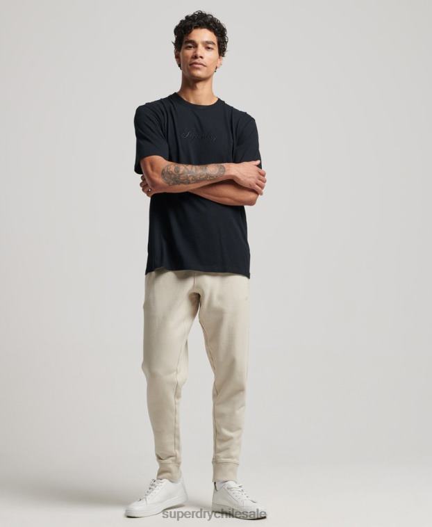 hombres Superdry beige joggers Code con micrologo 2R68Z6366