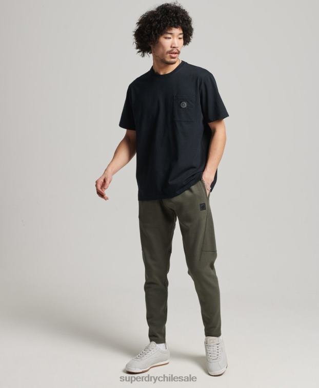 hombres Superdry caqui joggers tapered 2R68Z6389