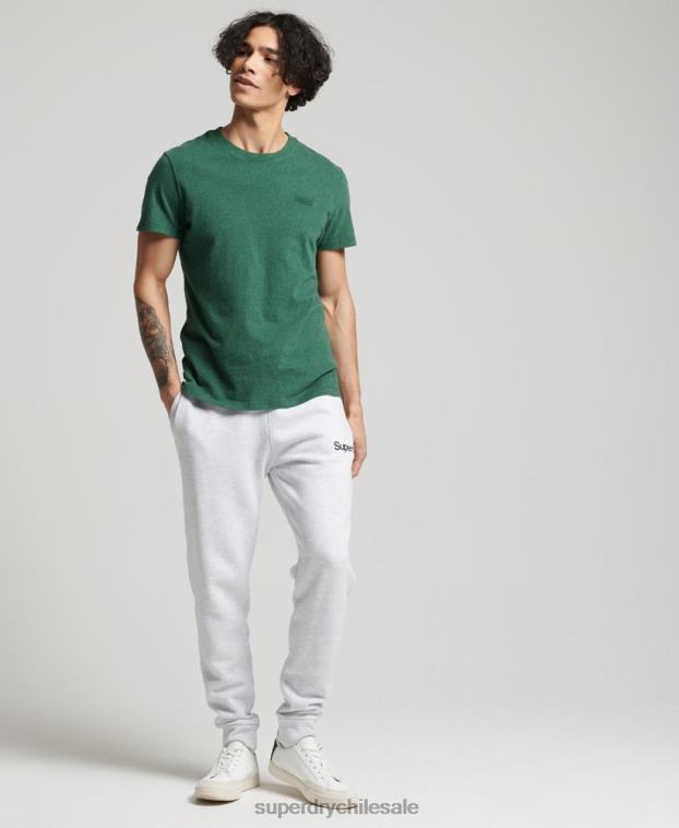 hombres Superdry gris claro joggers clásicos con logo central 2R68Z6422