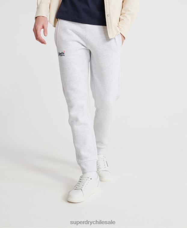 hombres Superdry gris claro joggers con etiqueta naranja 2R68Z6503