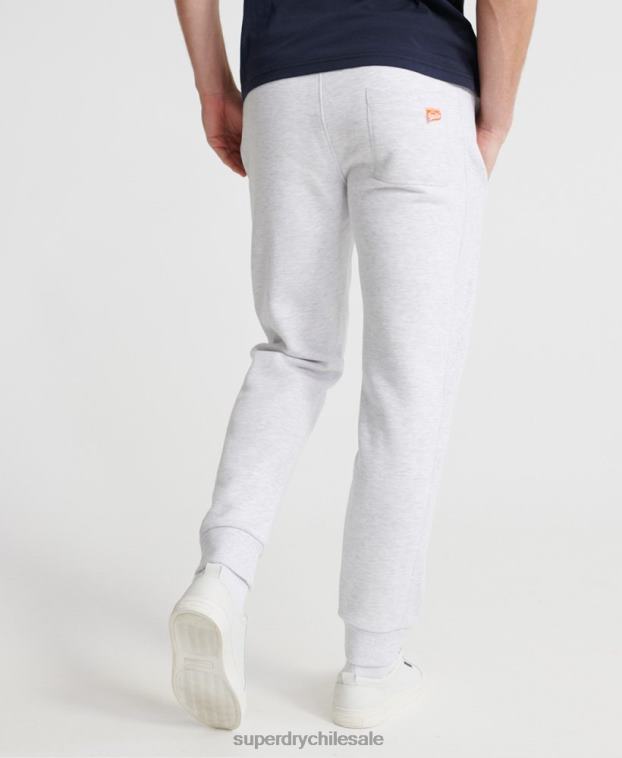 hombres Superdry gris claro joggers con etiqueta naranja 2R68Z6503