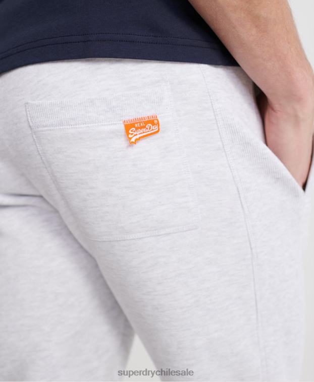 hombres Superdry gris claro joggers con etiqueta naranja 2R68Z6503