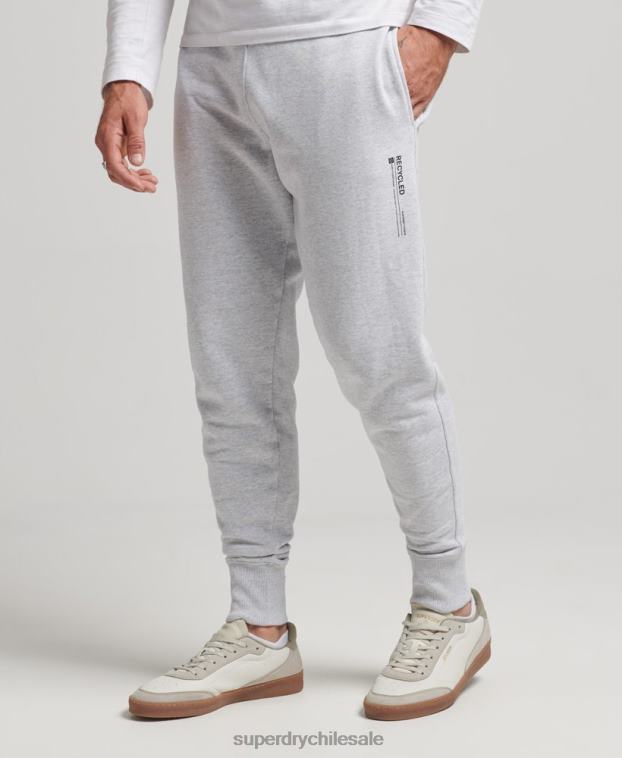 hombres Superdry gris claro joggers con micro laterales reciclados 2R68Z6397