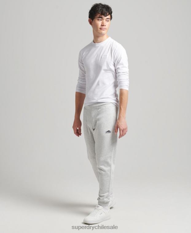 hombres Superdry gris claro joggers de terreno vintage de los años 90 2R68Z6373
