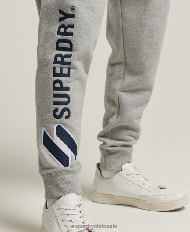hombres Superdry gris joggers con apliques 2R68Z6369
