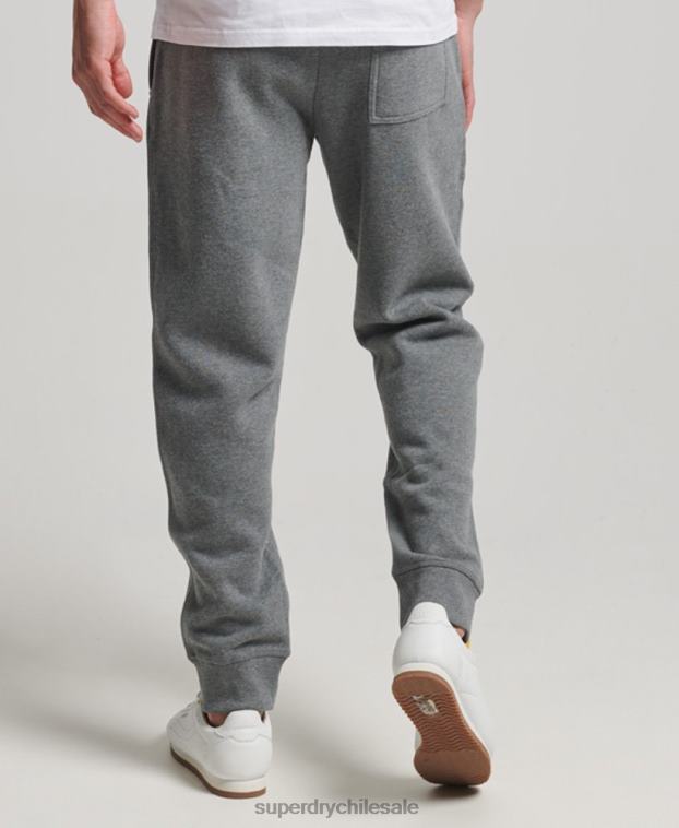 hombres Superdry gris joggers con logo bordado 2R68Z6483