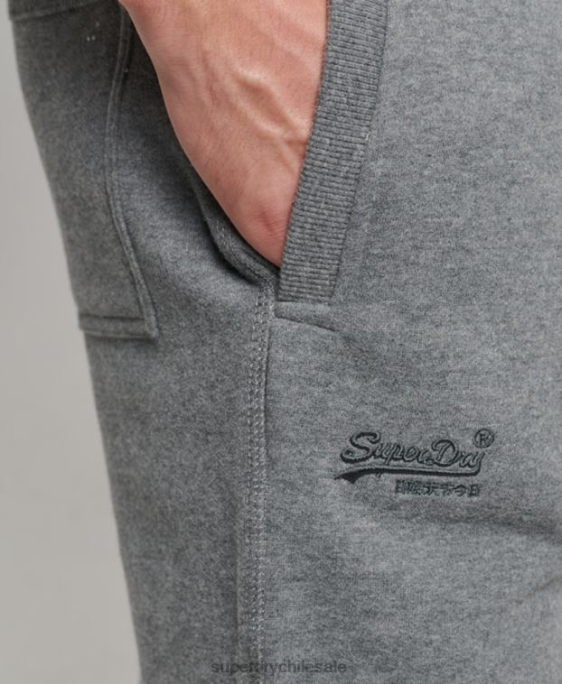 hombres Superdry gris joggers con logo bordado 2R68Z6483