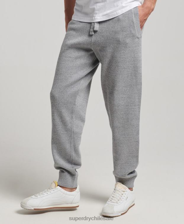hombres Superdry gris joggers de algodón orgánico studios essential 2R68Z6408
