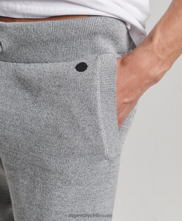 hombres Superdry gris joggers de algodón orgánico studios essential 2R68Z6408