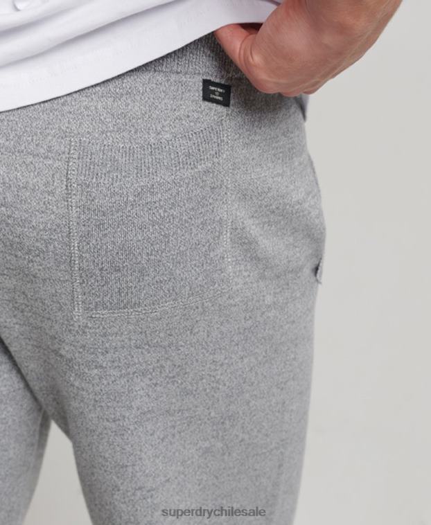 hombres Superdry gris joggers de algodón orgánico studios essential 2R68Z6408