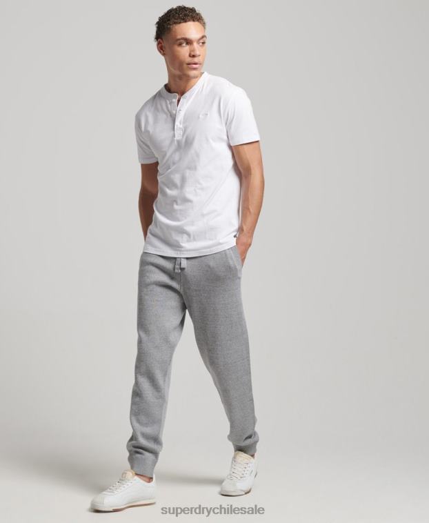 hombres Superdry gris joggers de algodón orgánico studios essential 2R68Z6408