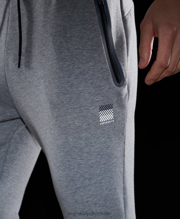 hombres Superdry gris joggers gymtech de entrenamiento 2R68Z5405