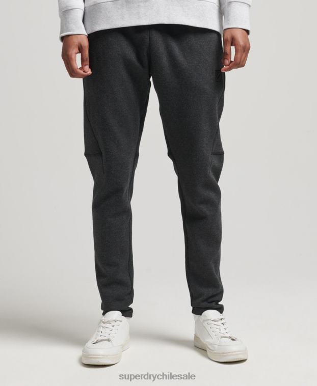 hombres Superdry gris oscuro joggers tapered 2R68Z6384