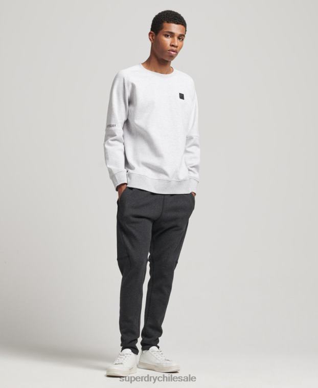 hombres Superdry gris oscuro joggers tapered 2R68Z6384