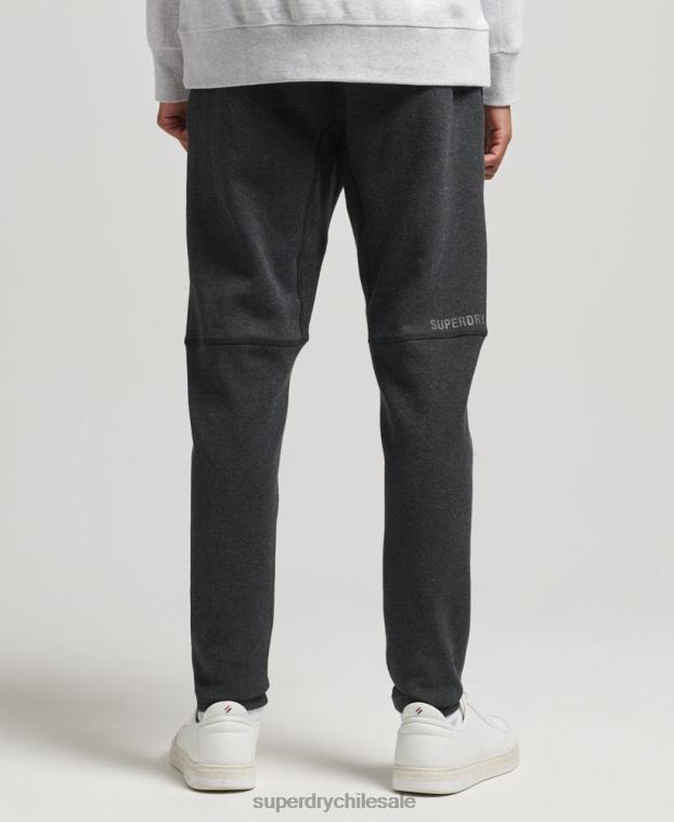 hombres Superdry gris oscuro joggers tapered 2R68Z6384