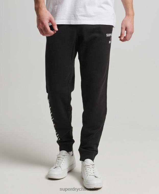 hombres Superdry negro joggers deportivos code core 2R68Z6377