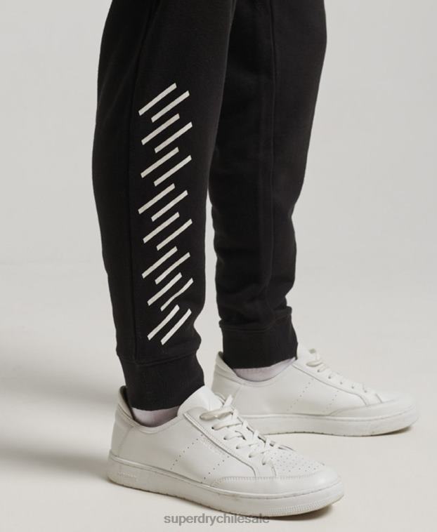 hombres Superdry negro joggers deportivos code core 2R68Z6377
