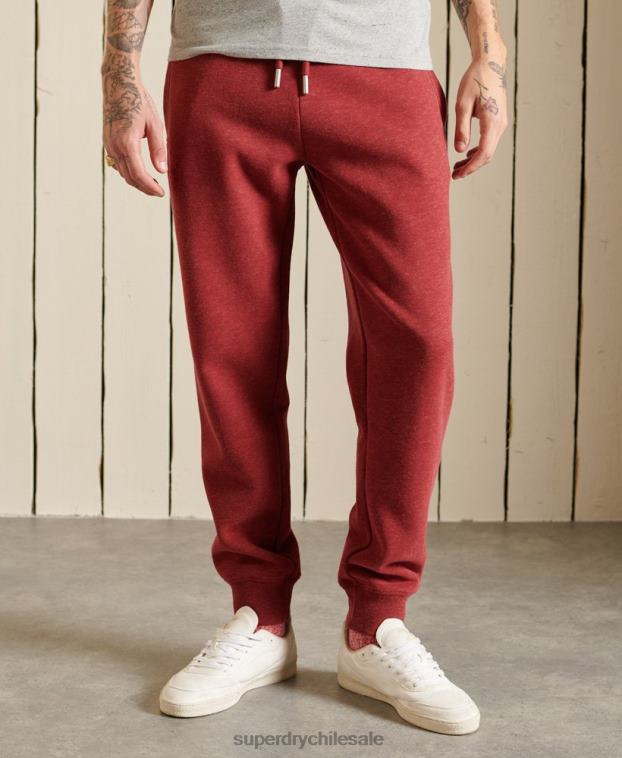 hombres Superdry rojo joggers con logo bordado 2R68Z6482