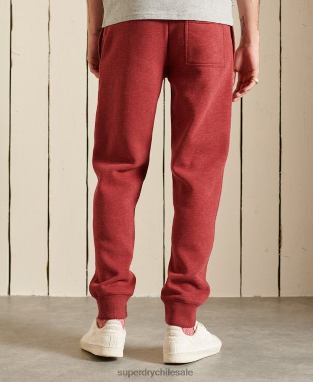 hombres Superdry rojo joggers con logo bordado 2R68Z6482