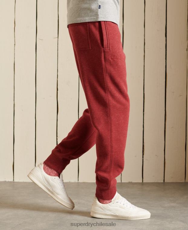hombres Superdry rojo joggers con logo bordado 2R68Z6482