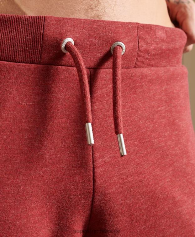 hombres Superdry rojo joggers con logo bordado 2R68Z6482