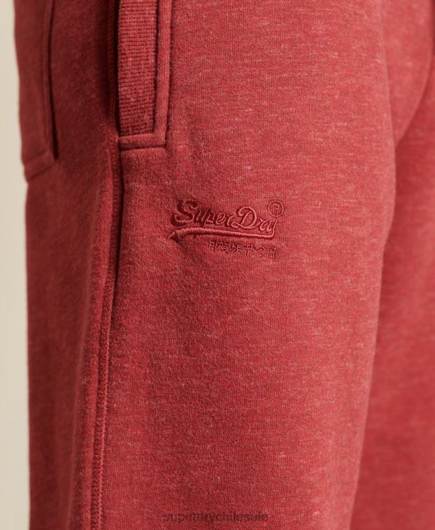 hombres Superdry rojo joggers con logo bordado 2R68Z6482