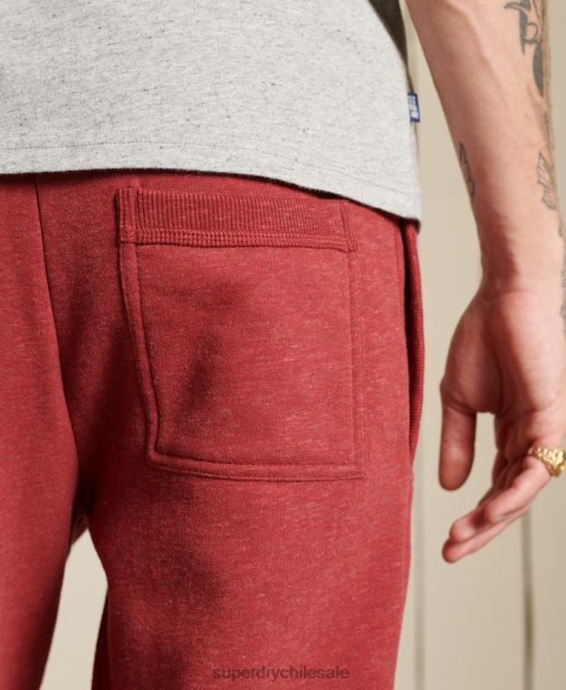 hombres Superdry rojo joggers con logo bordado 2R68Z6482