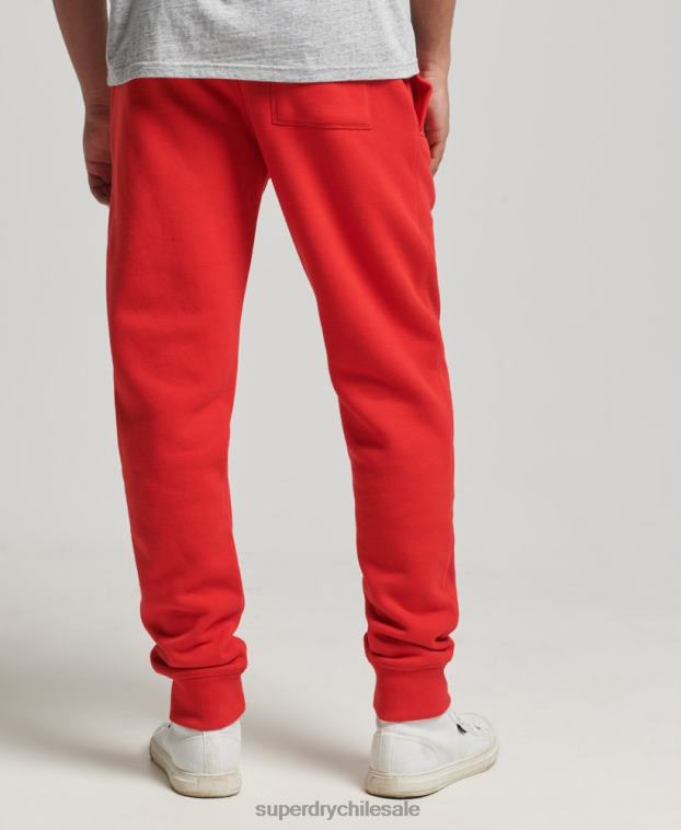 hombres Superdry rojo joggers universitarios vintage 2R68Z6469