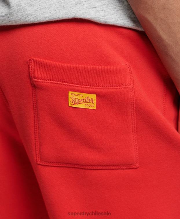 hombres Superdry rojo joggers universitarios vintage 2R68Z6469