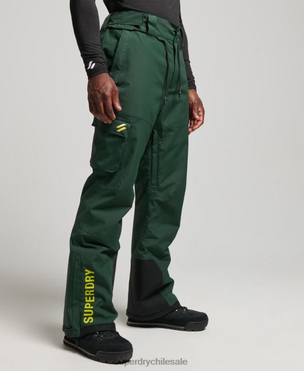 hombres Superdry verde pantalones de rescate de esquí ultimate 2R68Z1380