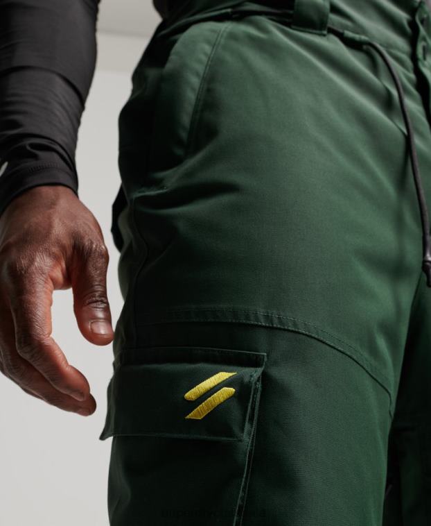 hombres Superdry verde pantalones de rescate de esquí ultimate 2R68Z1380