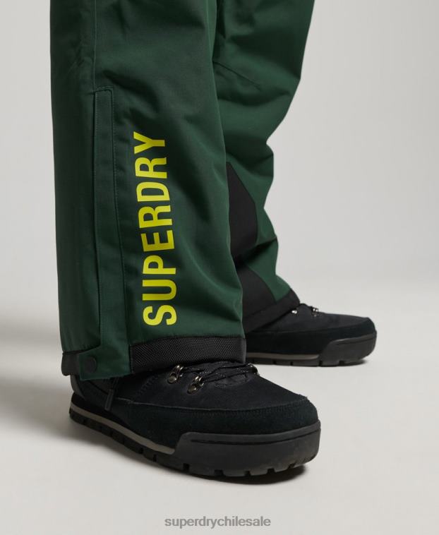 hombres Superdry verde pantalones de rescate de esquí ultimate 2R68Z1380