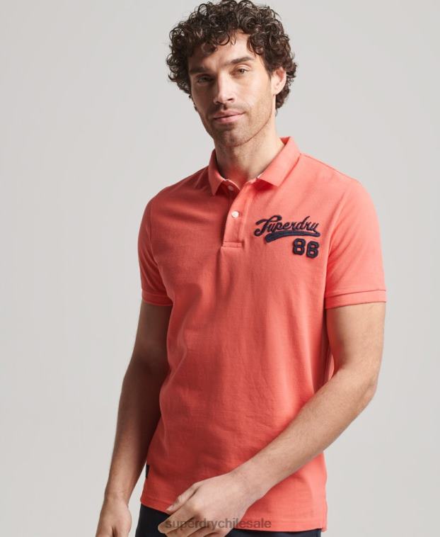hombres Superdry rosa playera tipo polo Superstate 2R68Z68