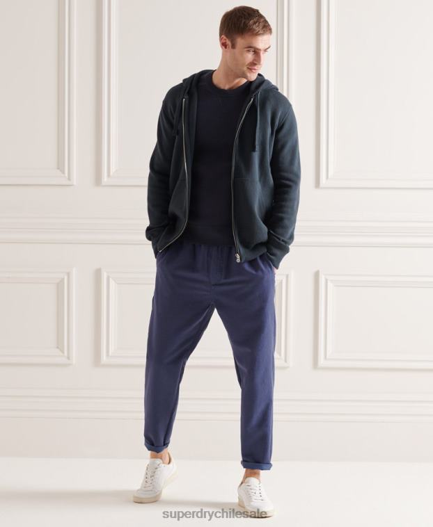 hombres Superdry Armada jersey básico de algodón con cuello redondo 2R68Z1362