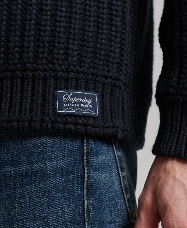 hombres Superdry Armada jersey con chal 2R68Z5272