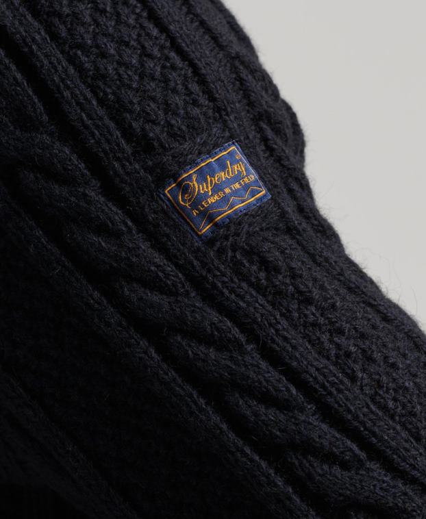 hombres Superdry Armada jersey con cuello henley de jacob 2R68Z5268