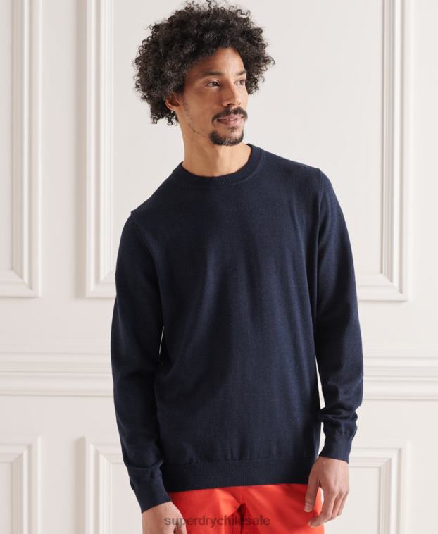 hombres Superdry Armada jersey de punto con cuello redondo coolmax 2R68Z1343