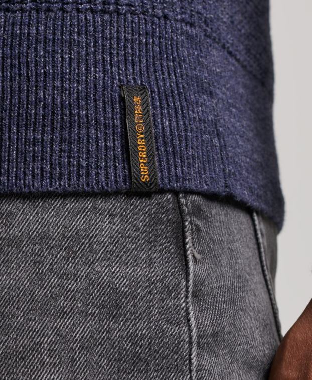 hombres Superdry Armada jersey de punto con textura vintage 2R68Z1249